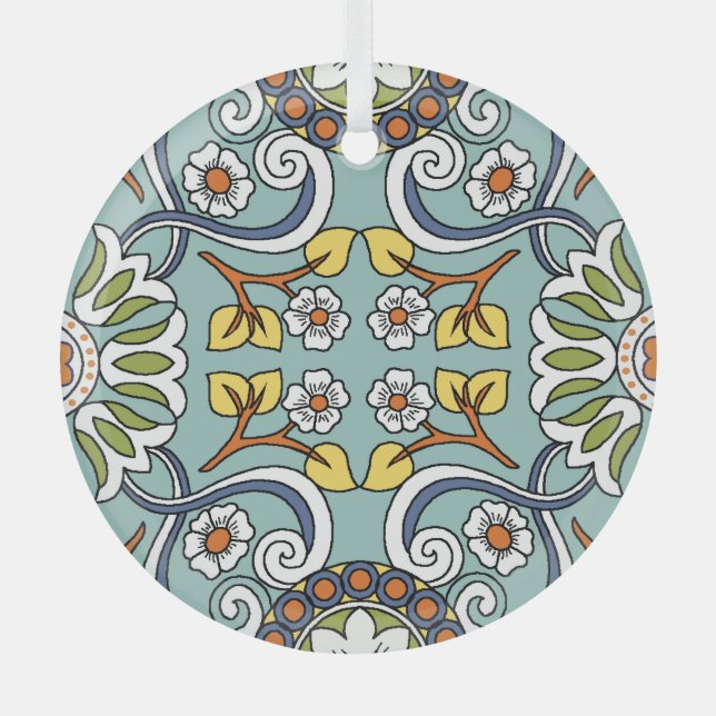 Medallion Türkisches Vintages Muster Ornament Aus Glas (Vorderseite)