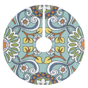 Medallion Türkisches Vintages Muster Polyester Weihnachtsbaumdecke