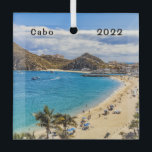 Medano Beach, Cabo San Lucas, Ornament Aus Glas<br><div class="desc">Der Medano Beach ist der wichtigste,  sichere und beliebteste Badestrand von Cabo San Lucas. Mit warmen Sand,  vielen Leuten,  Sonnenschirmen und wunderschönen Ausblicken,  ist dies der Ort,  wo Sie sich in der Sonne amüsieren können.</div>