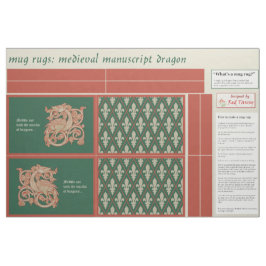 "Meddle not" Dragon DIY Tasse Rugs Stoff