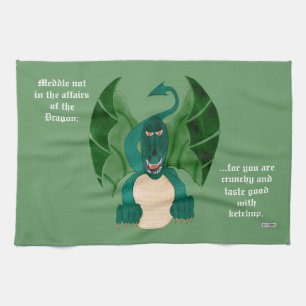 Meddle Not - Dragon Funny Küchentuch