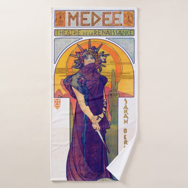 Medea, Alphonse Mucha Badehandtuch (Badehandtuch)