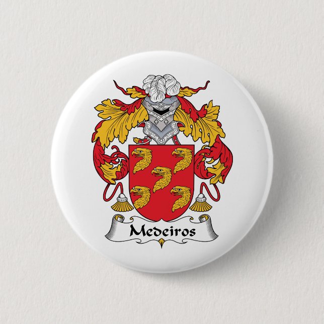 Medeiros Familienwappen Button (Vorderseite)