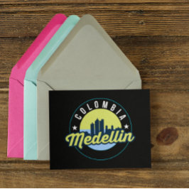 Medellin City Logo in Kolumbien Postkarte