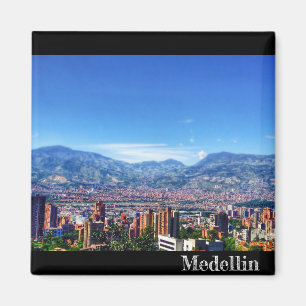 Medellin City View Kühlschrankmagnet Magnet