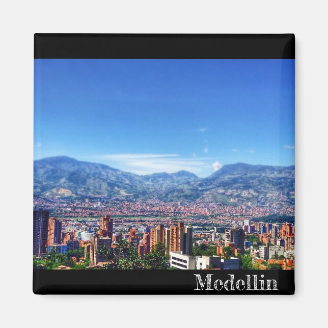 Medellin City View Kühlschrankmagnet Magnet (Vorne)