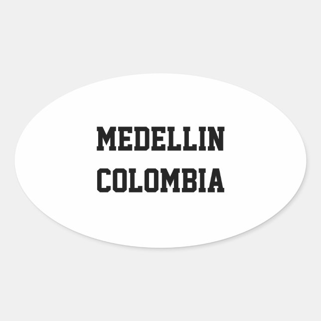 Medellin Colombia ovale Aufkleber (Vorderseite)