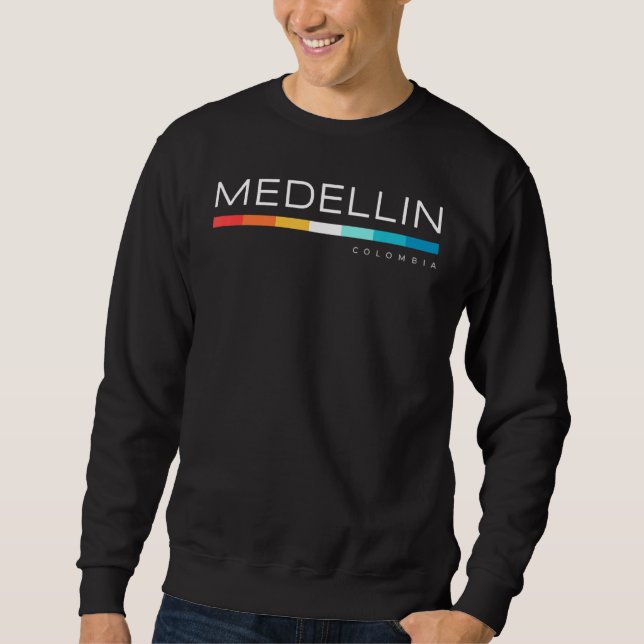 Medellin Colombia Retro Design Sweatshirt (Vorderseite)