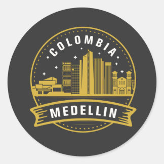 Medellin Colombia Runder Aufkleber