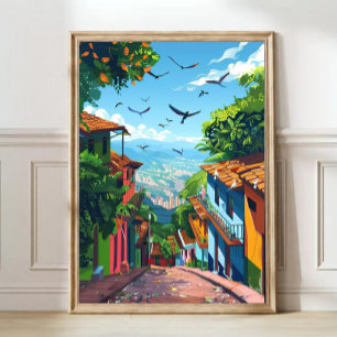 Medellín Druck Kolumbien Illustration Medellin Rei Poster