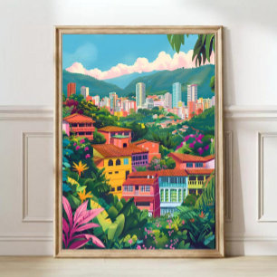 Medellín Druck Kolumbien Illustration Medellin Rei Poster