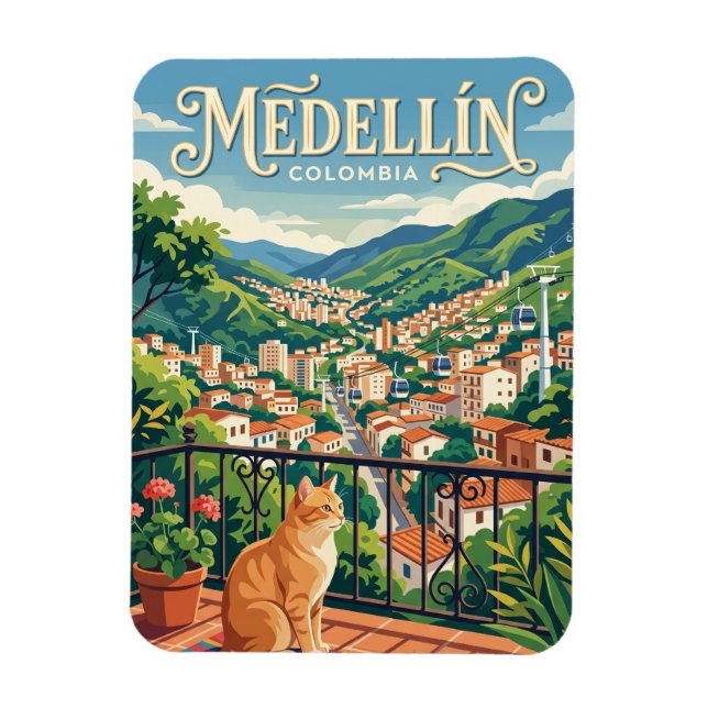 Medellín Kolumbien Magnet (Vertikal)
