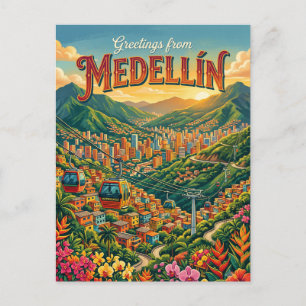 Medellín Kolumbien Postkarte