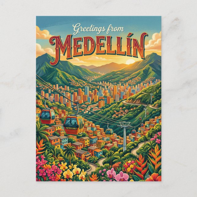 Medellín Kolumbien Postkarte (Vorderseite)