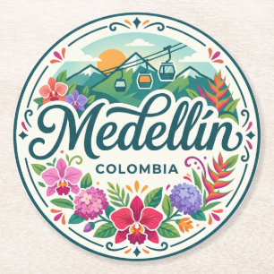 Medellín Kolumbien Runder Pappuntersetzer