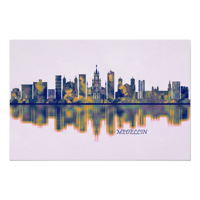 Medellin Skyline Poster (Vorderseite)