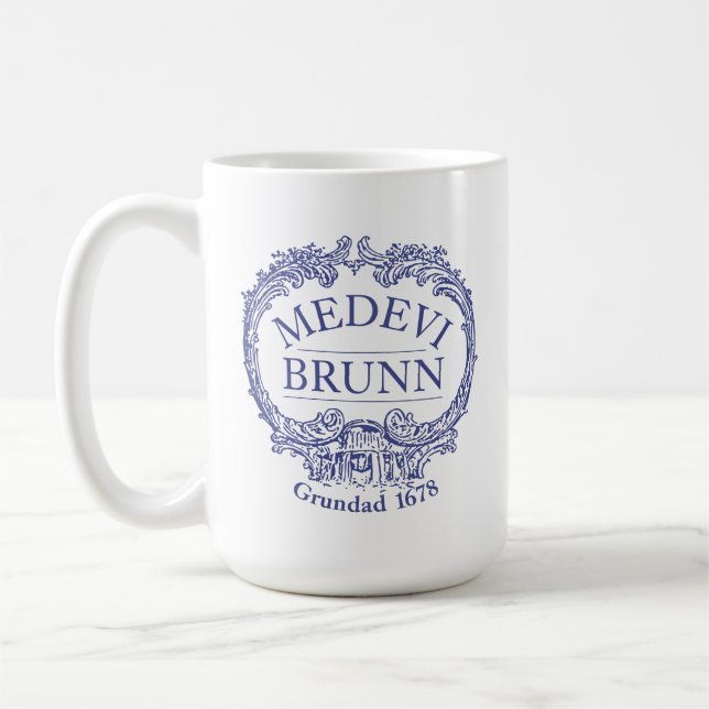 Medevi Brunn Logo Große Kaffee-Tasse Kaffeetasse (Links)