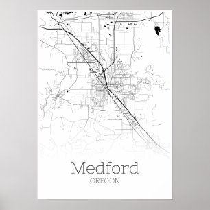Medford Map - Oregon - City Map Poster
