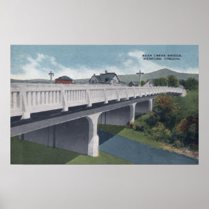 Medford, Oregon - Bear Creek Briek View Poster