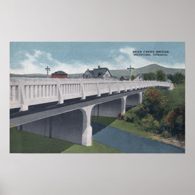 Medford, Oregon - Bear Creek Briek View Poster (Vorne)
