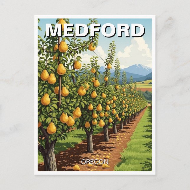 Medford Oregon Reise Postkarte (Vorderseite)