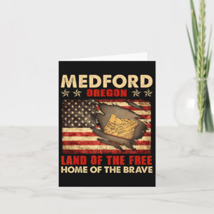 Medford Oregon Usa Flag 4. Juli Karte