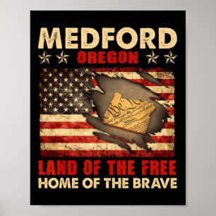 Medford Oregon Usa Flag 4. Juli Poster