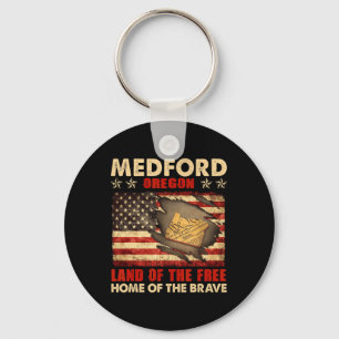 Medford Oregon Usa Flag 4. Juli Schlüsselanhänger