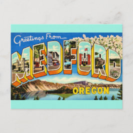 Medford Oregon Vintag Greeting Postkarte