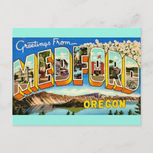 Medford Oregon Vintag Greeting Postkarte