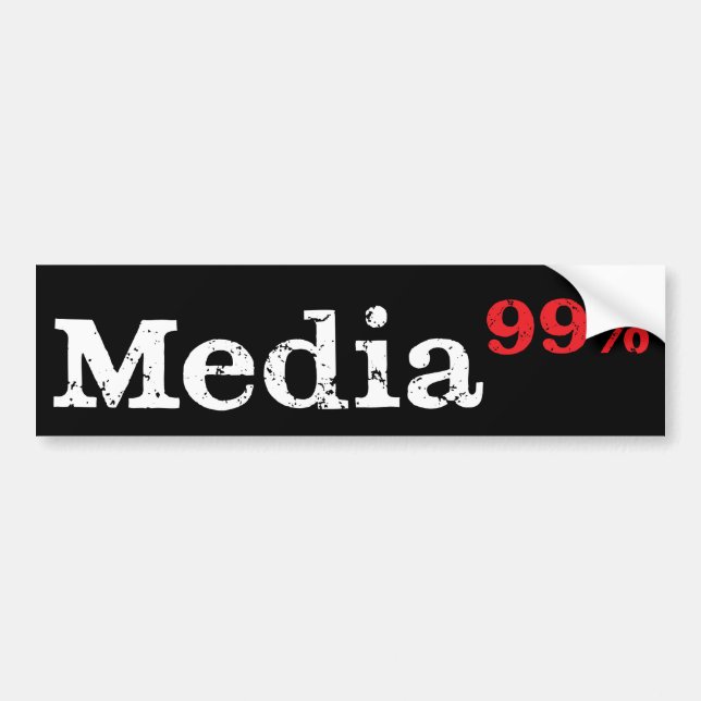 Media99% Autoaufkleber (weiß auf Schwarzem) (Vorne)