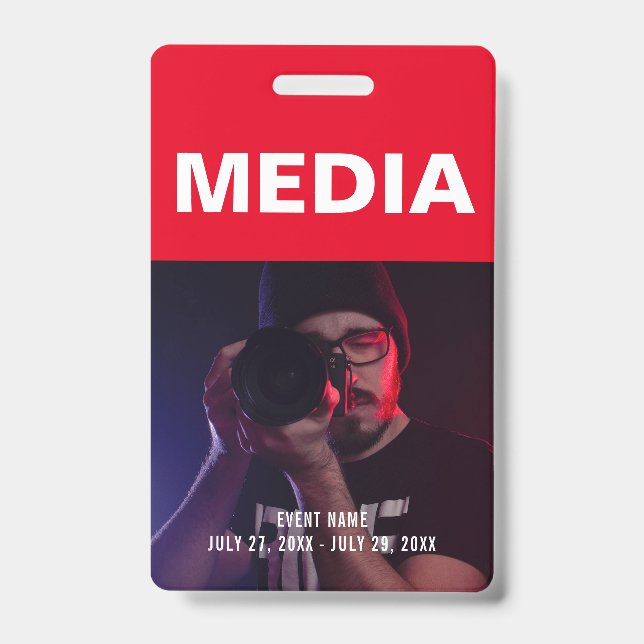 Media All Access Pass Event ID Ausweis (Vorderseite)