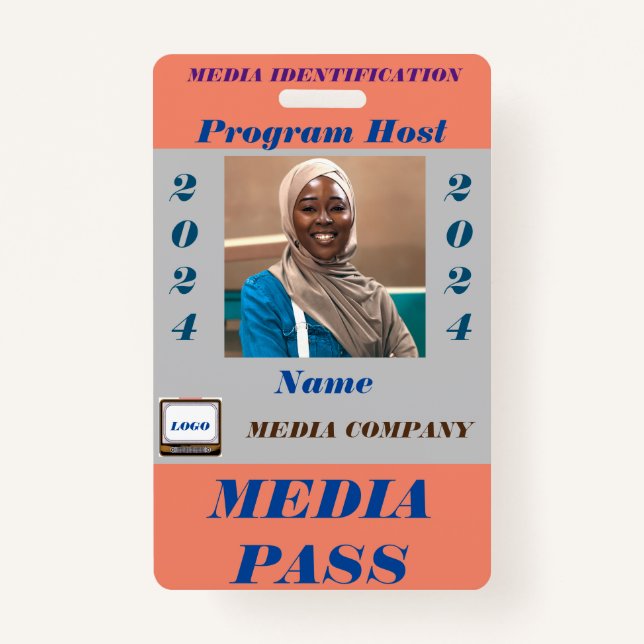 Media Pass Ausweis (Vorderseite)