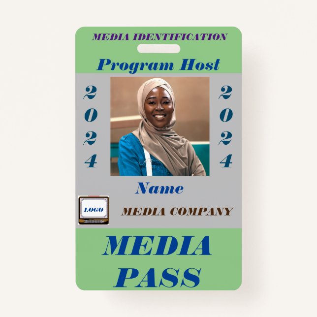 Media Pass Ausweis (Vorderseite)