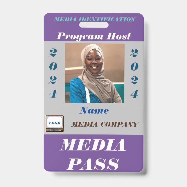 Media Pass Ausweis (Vorderseite)