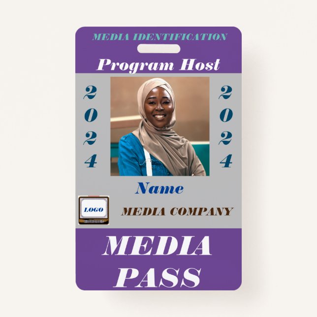 Media Pass Ausweis (Vorderseite)