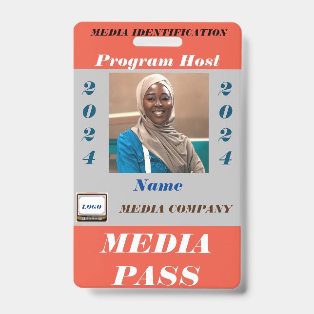 Media Pass Ausweis (Vorderseite)