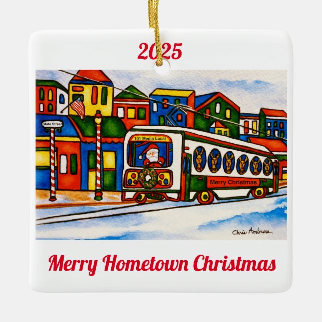 Media, Pennsylvania 2025 Hometown Ornament (Vorderseite)