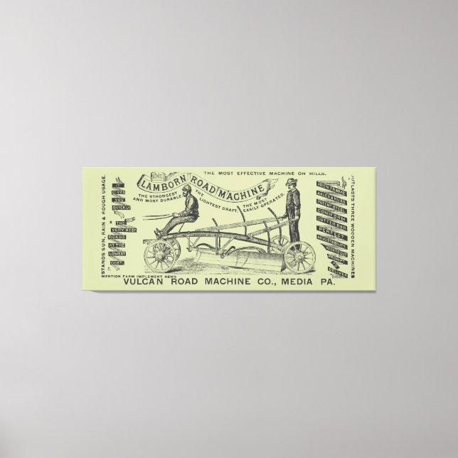 MEDIA PENNSYLVANIA BETRIEBENDER MOTOR 1889 MASCHIN LEINWANDDRUCK (Vorderseite)