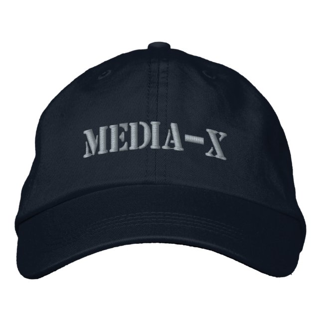 Media-X bestickte Cap | Ihre Stimme stärken Bestickte Baseballkappe (Vorderseite)