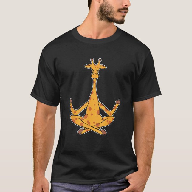 Mediation Giraffe Yoga Instructor T-Shirt (Vorderseite)