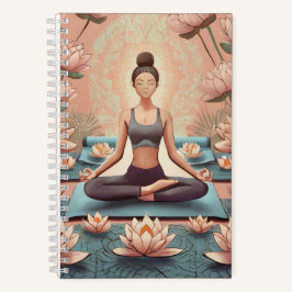 Mediation unter Lotus Blume Journal Notizbuch