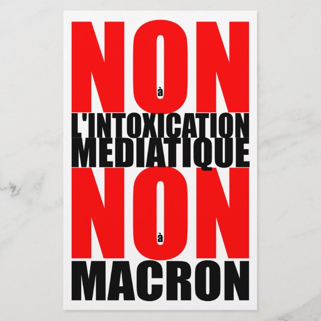 MEDIATIQUE non à l'INTOXICATION Briefpapier (Vorderseite)