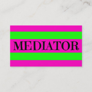 Mediator Neon Green und Hot Pink Visitenkarte