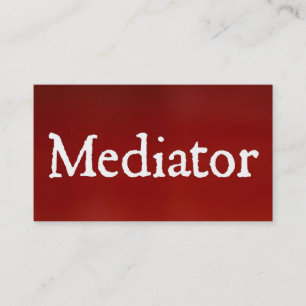 Mediator Red Business Card Visitenkarte