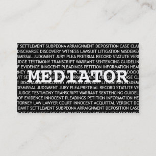 Mediator Words Business Card Visitenkarte