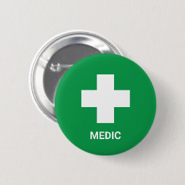 MEDIC & First Aid, Cross, Ambulance, Doctor  Button