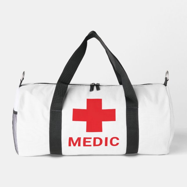 MEDIC & First Aid, Cross, Ambulance, Doctor  Duffle Bag (Rückseite)