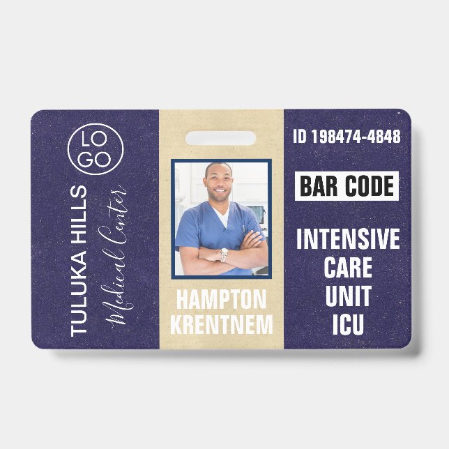 Medica Foto ID Dunkle Blues Ausweis (Vorderseite)