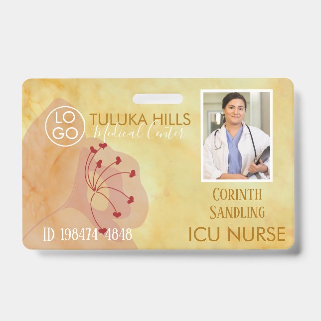 Medica Foto ID Floral Hearts Ausweis (Vorderseite)